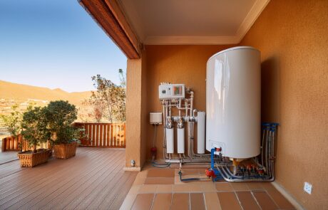 Instalación de una calefacción, más concretamente de una caldera de gas, en una vivienda familiar.